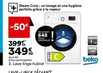BUT dont 8€ d'éco-participation 3. Lave-linge hublot offre