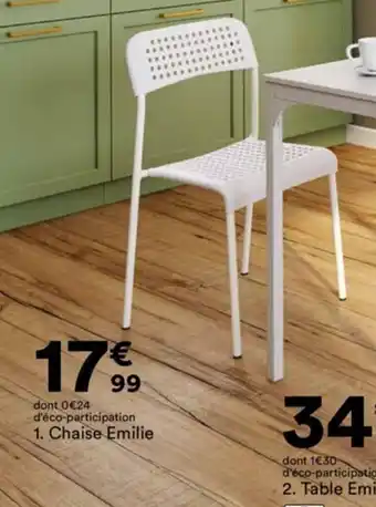 BUT dont 0€24 d'éco-participation 1. Chaise Emilie offre