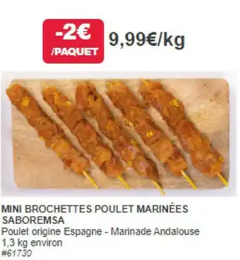 Costco MINI BROCHETTES POULET MARINÉES offre