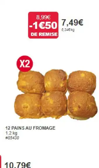Costco 12 PAINS AU FROMAGE 1,2 kg #85438 offre