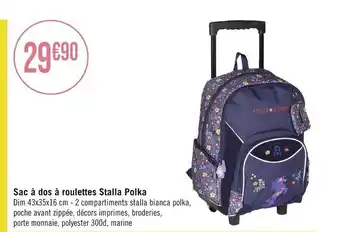 Sac à dos à roulettes Stalla Polka