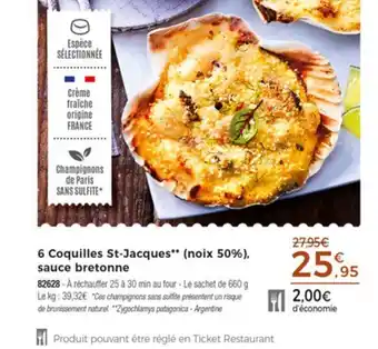 Thiriet 6 Coquilles St-Jacques offre