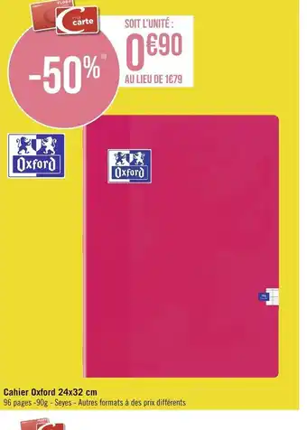 Cahier Oxford 24x32 cm