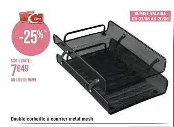 Casino Supermarchés Double corbeille à courrier metal mesh offre