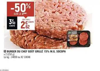 B BURGER DU CHEF GOĂT GRILLĂ 15% M.G. SOCOPA x 2 (250 g)