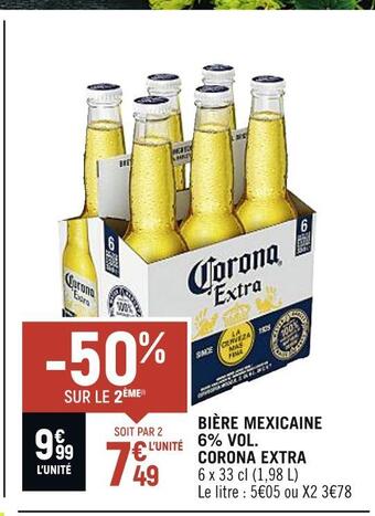Petit Casino Corona extra bière mexicaine 6% vol. offre