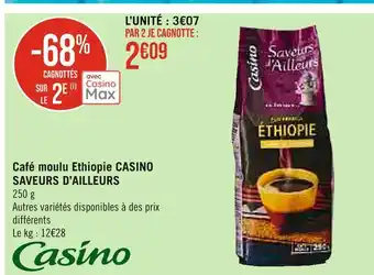 Casino Supermarchés Casino saveurs d’ailleurs café moulu ethiopie offre