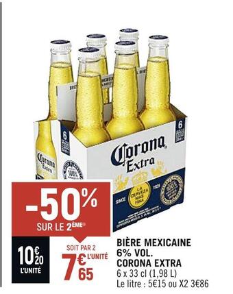 Spar Corona extra bière mexicaine 6% vol. offre