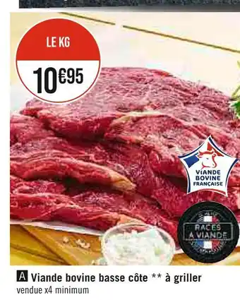 Casino Supermarchés Viande bovine basse côte à griller offre