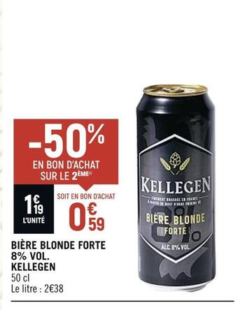 Spar Kellegen bière blonde forte 8% vol. offre