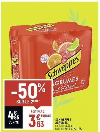 Spar Schweppes schweppes agrumes offre