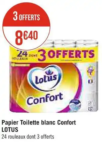 Casino Supermarchés Lotus papier toilette blanc confort offre
