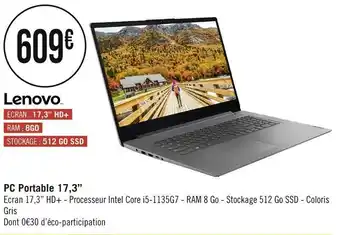 Lenovo pc portable 17,3ââ