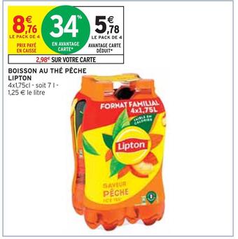 Intermarché Lipton boisson au thé pêche offre