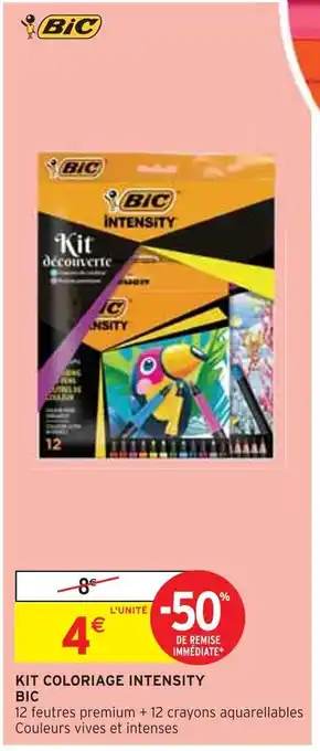 Intermarché Bic kit coloriage intensity offre