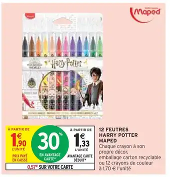 Intermarché Maped 12 feutres harry potter offre