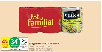 Intermarché D'aucy petits pois et carottes extra fins offre