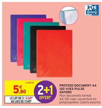 Intermarché Oxford protege-document a4 120 vues pulse offre