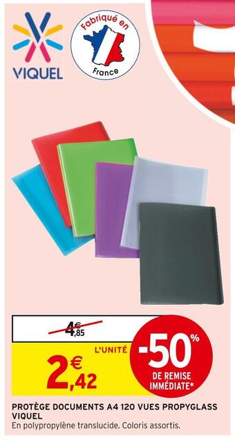 Intermarché Viquel protège documents a4 120 vues propyglass offre