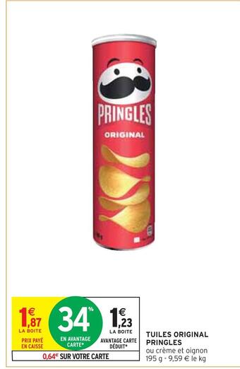 Intermarché Pringles tuiles original offre