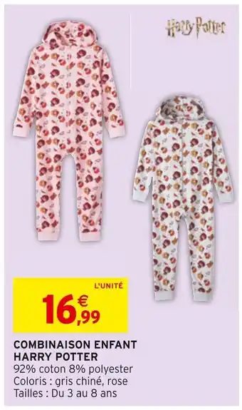 Intermarché Harry potter combinaison enfant offre