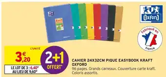 Intermarché Oxford cahier 24x32cm pique easybook kraft offre