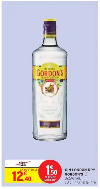 Intermarché Gordon's gin london dry offre