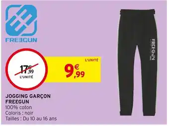 Intermarché Freegun jogging garçon offre