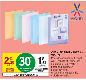 Intermarché Viquel chemise propysoft a4 offre