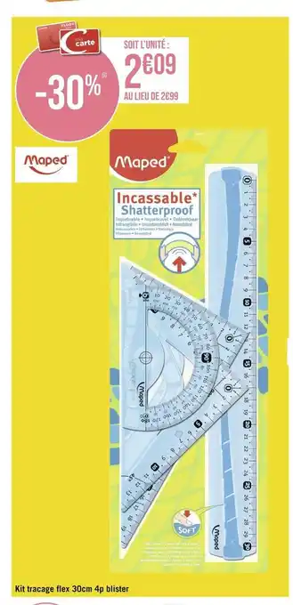 Casino Supermarchés Maped kit tracage flex 30cm 4p blister offre