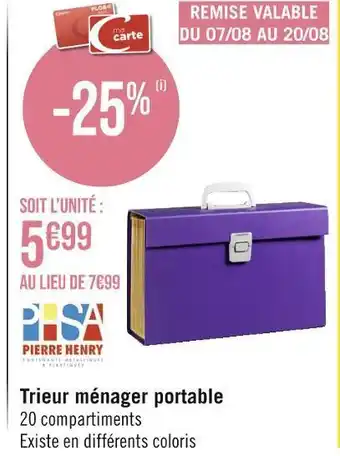 Pierre henry trieur ménager portable