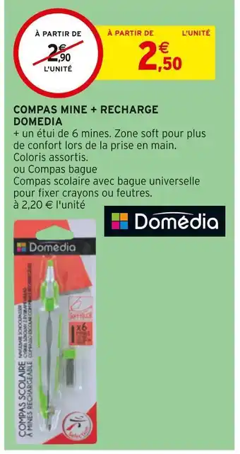 Intermarché Domedia compas mine + recharge offre