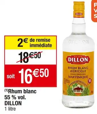 Cora x Carrefour Dillon rhum blanc 55 % vol. offre