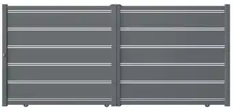 Brico Dépôt Portail coulissant aluminium leccio gris - l. 3,75 m offre