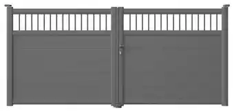 Brico Dépôt Portail battant aluminium sillano gris - l. 3,5 m offre