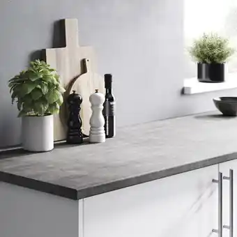 Brico Dépôt Plan de travail en stratifié aspect pierre claire l.180 x p.62 x 2,8 offre
