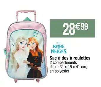 Cora x Carrefour Sac à dos à roulettes offre
