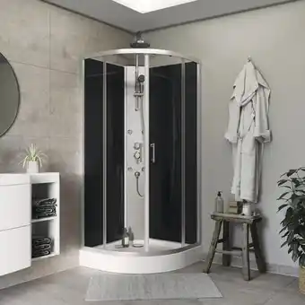 Brico Dépôt Goodhome cabine de douche hydromassante onega l. 85 x l. 85 x h. 225 cm offre