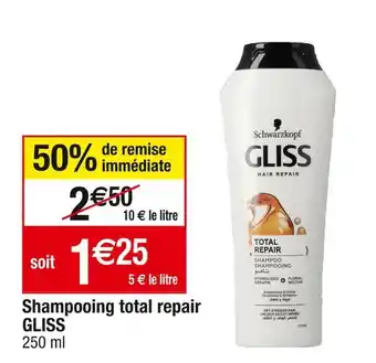 Cora x Carrefour Gliss shampooing total repair offre