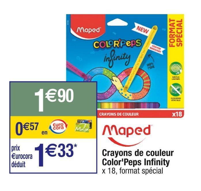 Promo Maped crayons de couleur color'peps infinity chez Cora