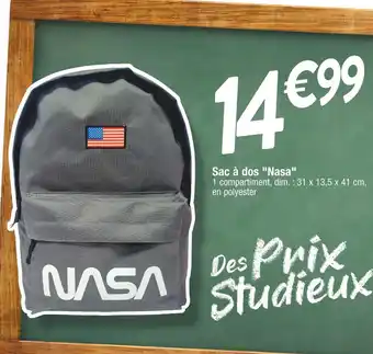 Cora x Carrefour Nasa sac à dos offre