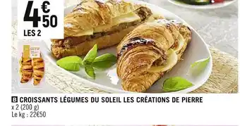 Croissants légumes du soleil les créations de pierre