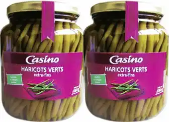 Géant Casino Haricots verts extra-fins rangés mains offre