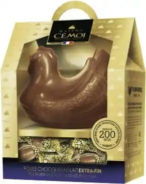 Géant Casino Poule chocolat au lait extra-fin et ses œufs praliné offre