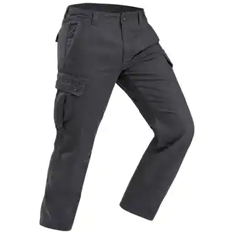 Decathlon Pantalon cargo de trek voyage - travel 100 warm gris homme offre