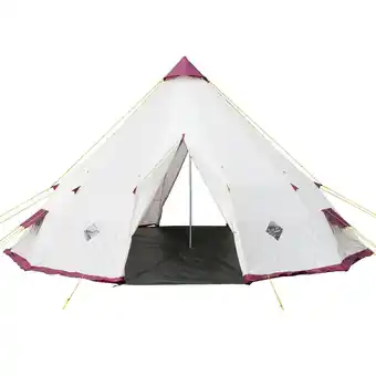 Decathlon Tente tippi 300 pour camping - 12 personnes - tipi hauteur 3 m - beige/bordeaux offre
