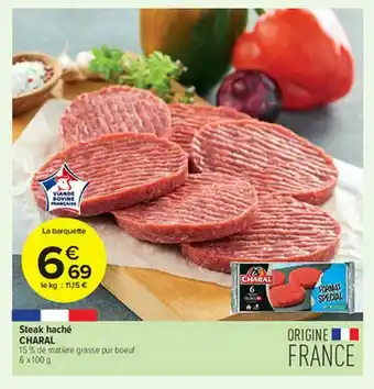 Carrefour Contact Steak Haché Charal offre