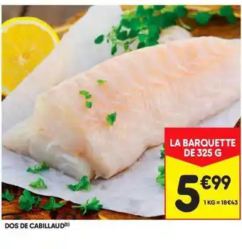 Leader Price Dos De Cabillaud offre