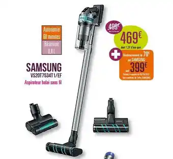 Group Digital Aspirateur Balai Sans Fil Samsung offre
