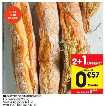 Leader Price Baguette De Campagne offre